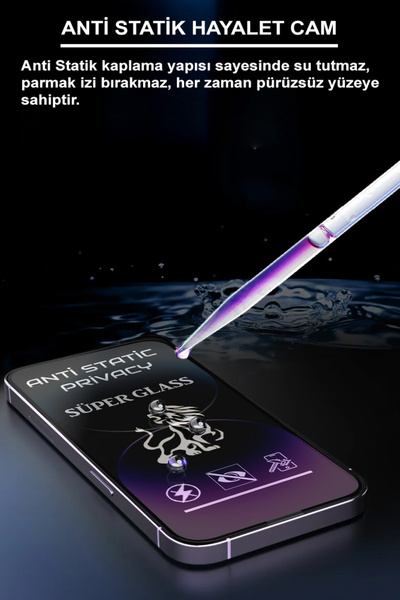 CaseWorld Infinix Note 30 Tam Kaplayan Anti Statik Hayalet Süper Cam Ekran Koruyucu