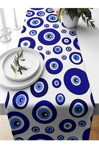 Bertille Home Σειρά Evil Eye 140x40 cm Digital Printed Runner (Evil Eye)