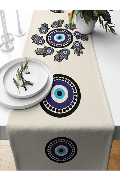 Bertille Home Σειρά Evil Eye 140x40 cm Digital Printed Runner (Evil Eye)