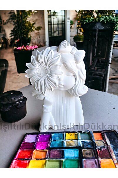 IŞILTILI DÜKKAN KENDİN YAP BOYAMA BİBLO / HEYKEL / SAKSILIK / EL YAPIMI ( HANDMADE)