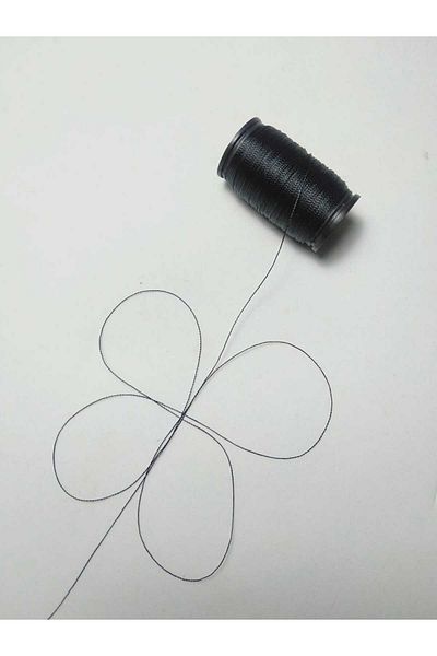 Eskişehir hobi sanat 0.2 mm 60 Meters Rosary Thread Dark Smoked Color (Thinnest Rosary Thread)