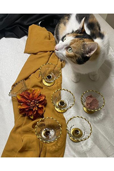 Zeryas Home Manolya Ayaklı 6'lı Çerezlik Lokumluk,Şekerlik,Reçellik, Sunumluk...