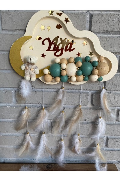 NeşeliAtölyem Bubble Ayıcıklı Bebek Kapı ve Duvar Süsü Kişiye Özel