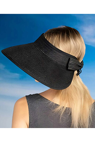 laviyonsa Kadın geniş siperli Uv korumalı hasır vizör şapka