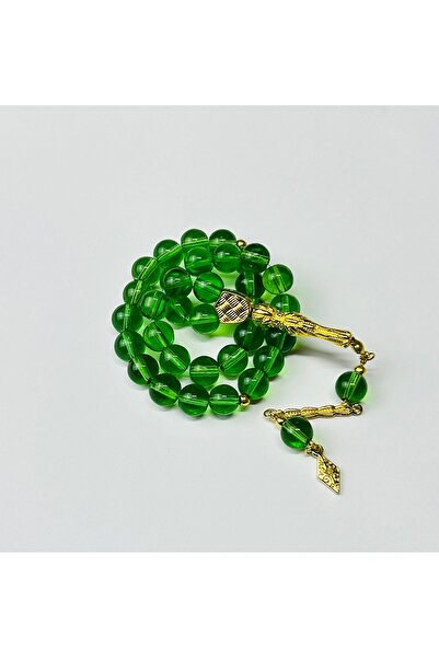 Han Ticarethane Green Globe Cut Design special din sticlă Tasbih