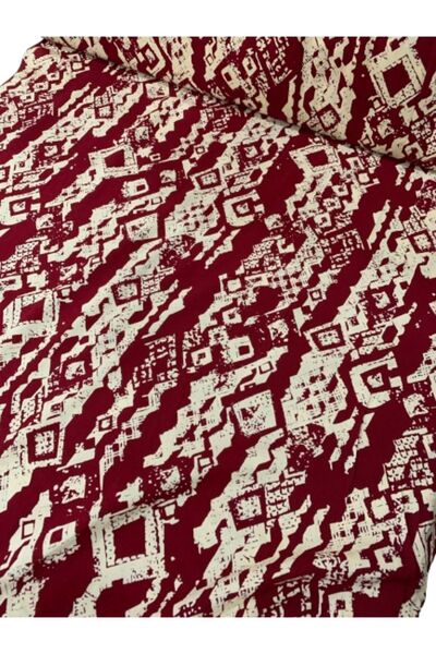 Evimmis Pamuklu Viskon Kumaş Etnik Desen Elbiselik Eteklik Şalvarlık Çift En:...