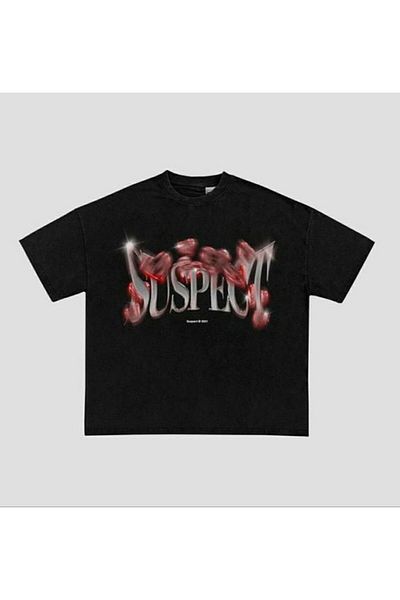 Gofeel Μαύρο μπλουζάκι Unisex Oversize Suspect
