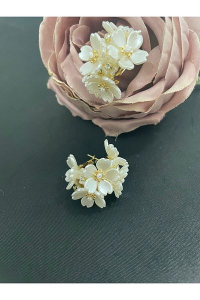 MFM STORE FLOWER MODEL RING EARRING