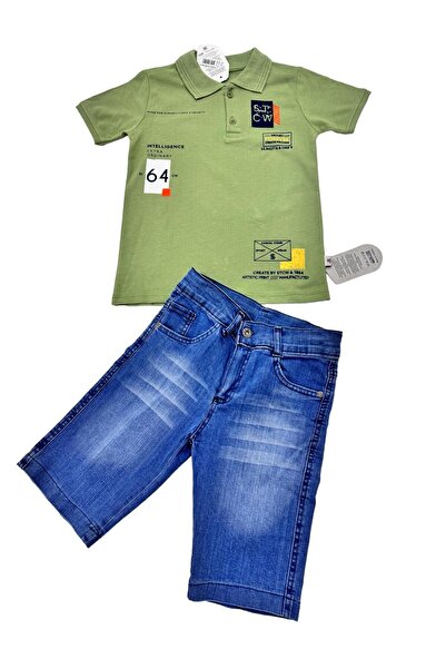 Esterella Țesătură Lacoste pentru băieți - Set tricou cu gât polo și pantalon...