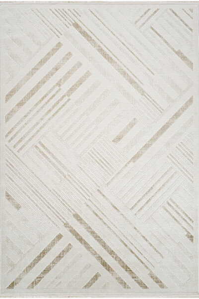 Kaşmir Halı 7/24 Elegante Lumina Bej Salon Mutfak Halısı Yolluk