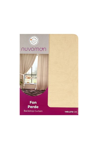Nuvomon Beige Pearl Background Curtain - 140x270 cm