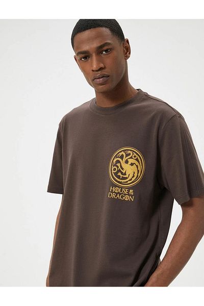 Koton Game of Thrones lizenziertes Oversize-T-Shirt aus Baumwolle – kurze Ärmel, Rundhals
