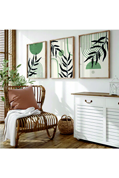 wudie Декоративна трійка картин, дерев'яна рама, абстрактна картина, настінна...