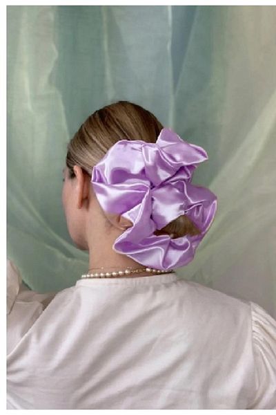 Atılgan Grp Luxury Silk Satin XXL Scrunchie - Biggest Size Handmade Bagel Buckle