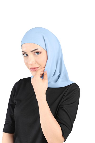 Ecardin Eșarfă ovală din șifon cu capota albastră - St 103
