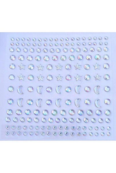 karinabest Shining White Şeffaf Ay,, Yıldız, Yuvarlak Model 170 Adet Işıltılı...