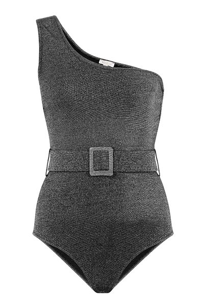 AQUELLA Costum de baie asimetric lurex negru