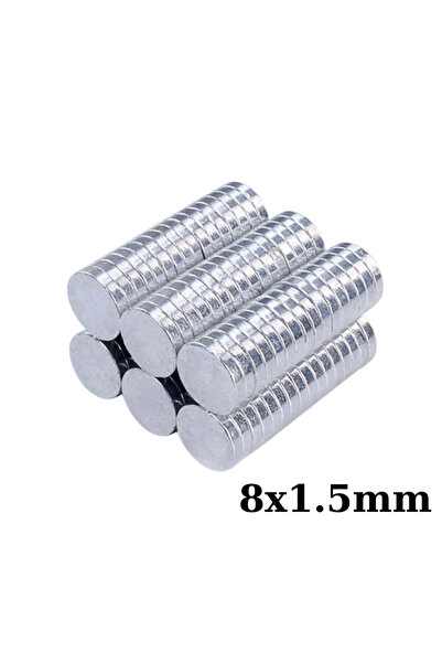 Motorobit 8x1.5mm Neodyum Güçlü Mıknatıs - Neodim Magnet