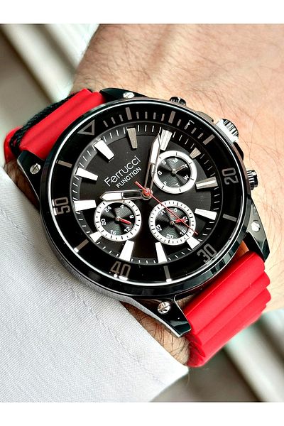 Ferrucci Function FCF.03345FS.04 Silicone Band Men's Wristwatch