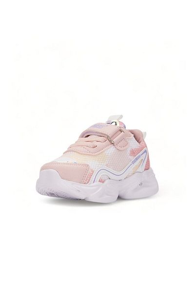 Nstil Pantofi Hello Kitty alb pudra - Pantofi pentru fete cu șireturi din cauciuc și velcro cu hologramă 2014