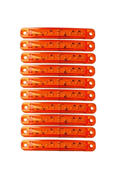 SKAUTO 9 Ledli Parmak Lamba Turuncu - Sarı 12v-24v Kamyon Dorse Yan Led Lamba...