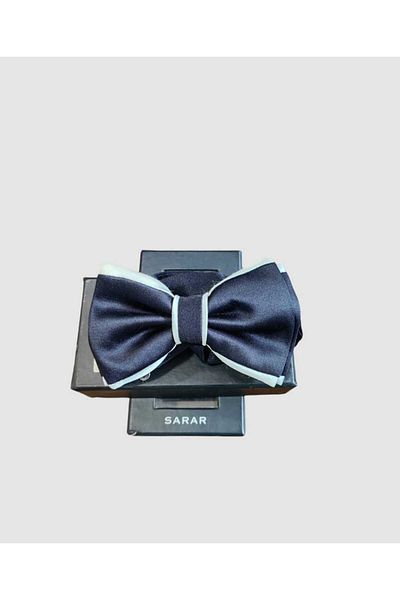 Sarar Dark Navy Blue Piping Papillon