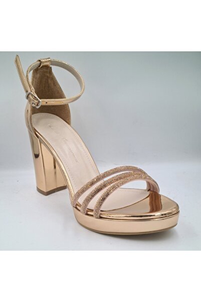 ESSTİİ Esstii 289 Розови - Дамски вечерни сандали с платформа и декоративни к...