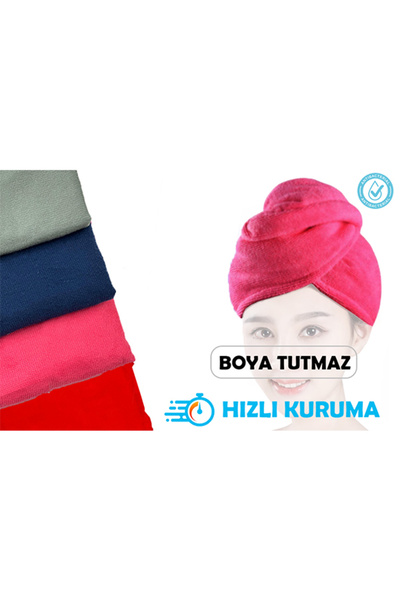 Bursa Cotton Practical Use - Microfiber Towel Hair Cap, Hair Dye-Free Head Towel