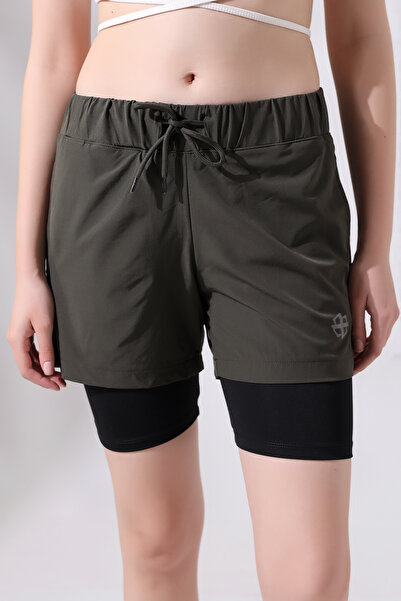 Zula Moda Kadın Siyah Düz Renk Iki Yan Cepli Uzun Boy Mayo Deniz Şortu