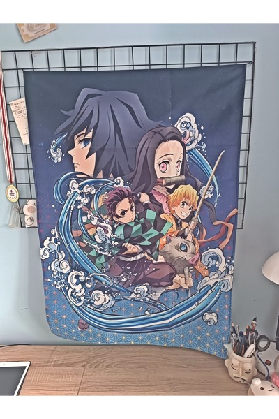 GALAXYBUTIQE Ύφασμα τοίχου Demon Slayer Digital με τύπωμα Painting