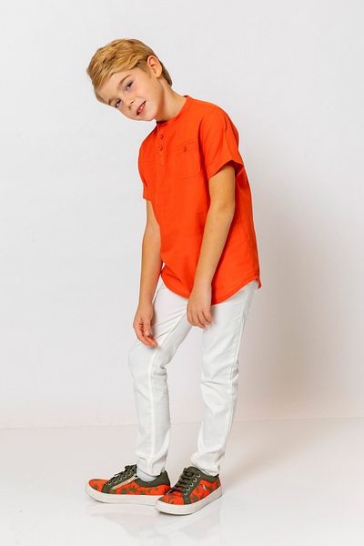 incity Boy's Judge Collar Three Button Shirt