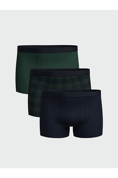 LC Waikiki Flexibilní bavlněná 3dílná pánská boxerská sada – standardní forma