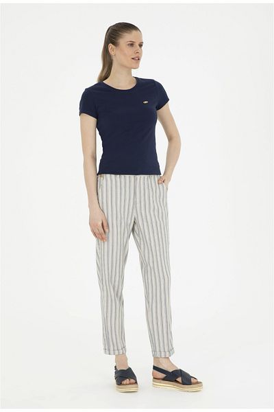 U.S. Polo Assn. Striped Women's Canvas Trousers