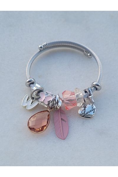 Ankı Drop Stone Charm Pandoramodel Steel Bracelet