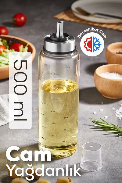 Vienev Borosilicate Practical Glass Oil Vinegar 500 ml