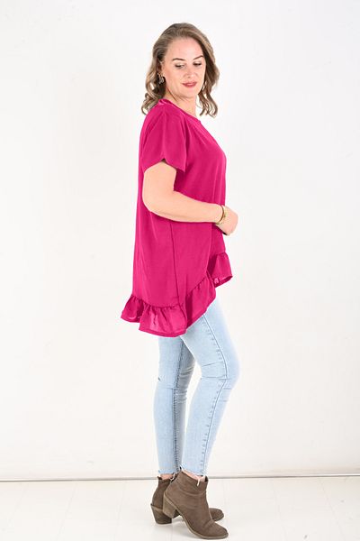 KSV Collection Women's Ruffled Long Skirt Tunic
