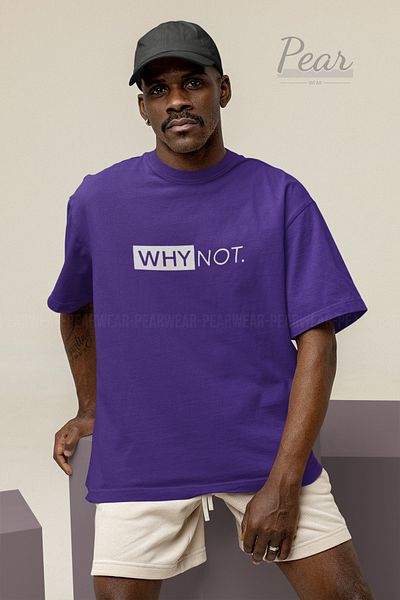 Pear Wear Γιατί όχι τυπωμένο Unisex T-Shirt Oversize T-shirt