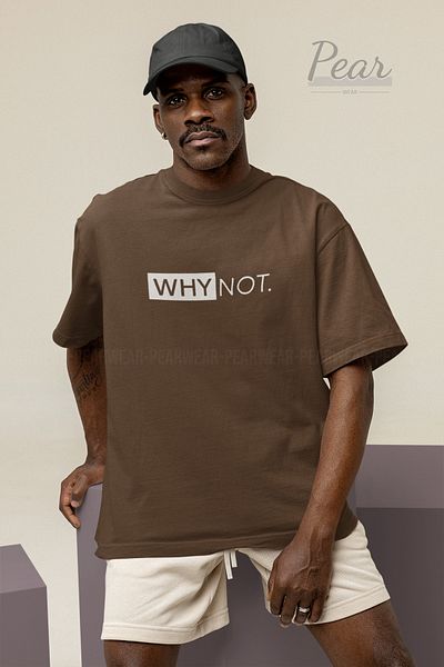 Pear Wear Γιατί όχι τυπωμένο Unisex T-Shirt Oversize T-shirt