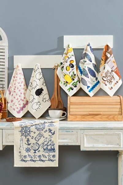 sternen glanz Sweety Ocean 30x50 cm Cotton Patterned Soft Kitchen Towel Dryin...