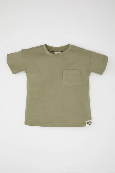 DeFacto Baby Boy Crew Neck Waffle Short Sleeve T-shirt C2208A524SM