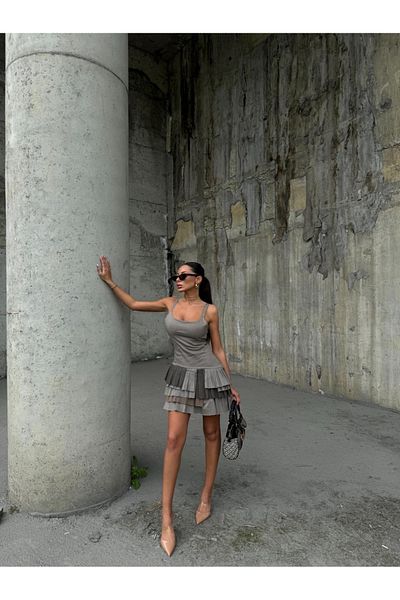 Rabury Butik Rochie plisată Jui gri