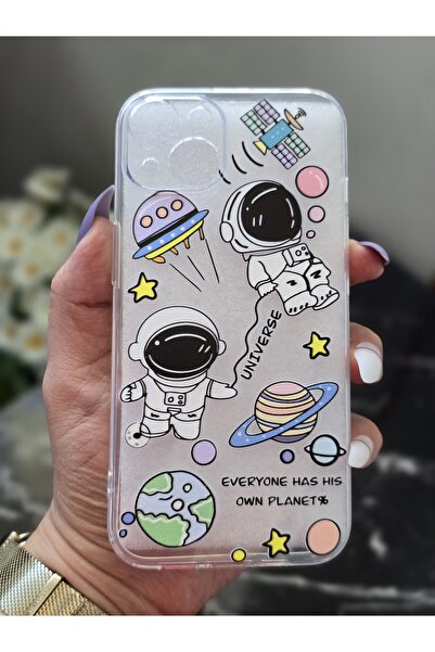 SUPER FRAME Iphone 15 Uyumlu Baskılı Şeffaf Telefon Kılıfı