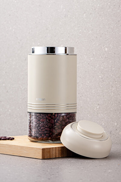 Emsan Ecru Moko 900 Ml Storage Jar