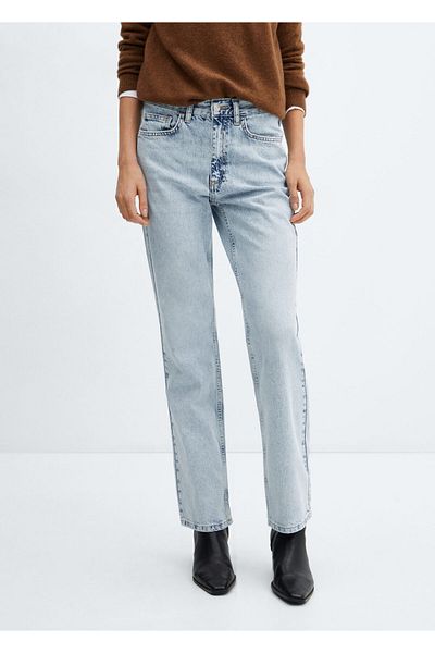 MANGO Blugi de damă din denim lejer - Model57042003