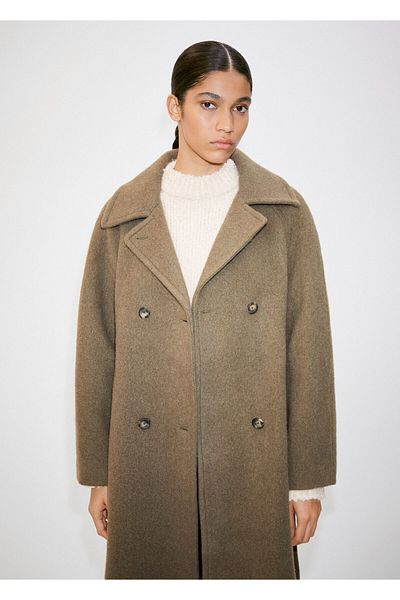 MANGO Woman Khaki Women's Coat57057745