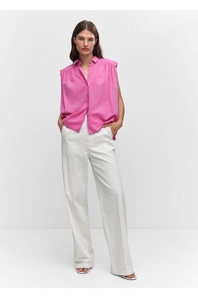 MANGO Woman Cămașă roz de damă57042892