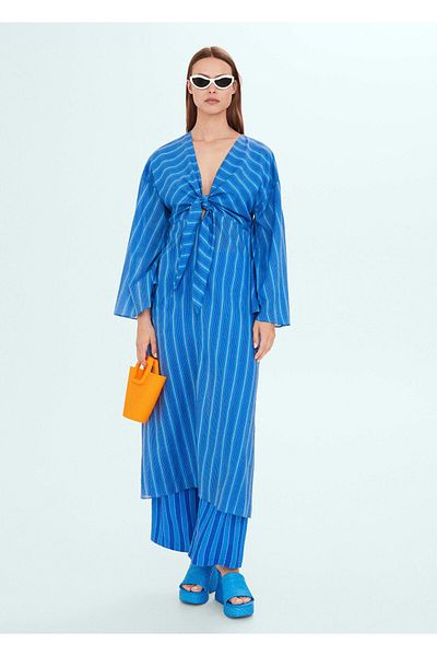 MANGO Woman Blue Women's Dress57040387