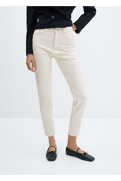 MANGO Off-White Women's Pants57050290