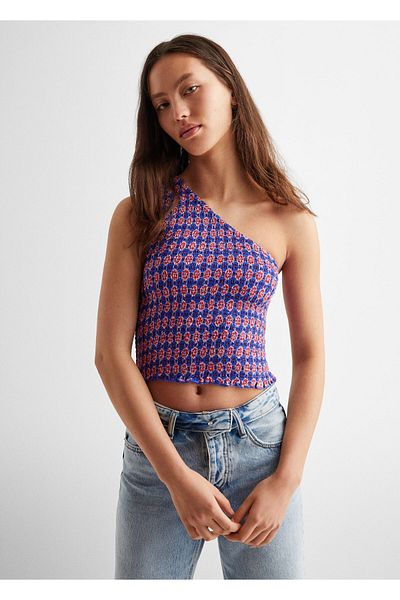 MANGO Woman Bustieră albastră pentru fete -47098255