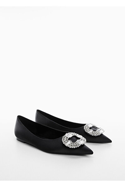 MANGO Schwarze flache Schuhe für Damen47001123